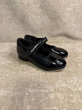 Weissman Kids Patent Faux Leather Mary Jane Tap Dance Shoes Black Size 10.5